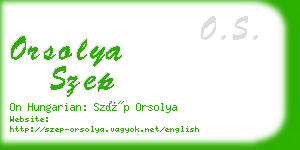 orsolya szep business card